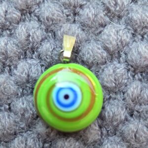 Green and Blue Evil Eye Pendant